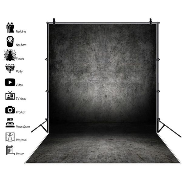 

laeacco grunge dark wall пол портрет младенец дети фотография стол индивидуального фотографические фоны для фотостудии