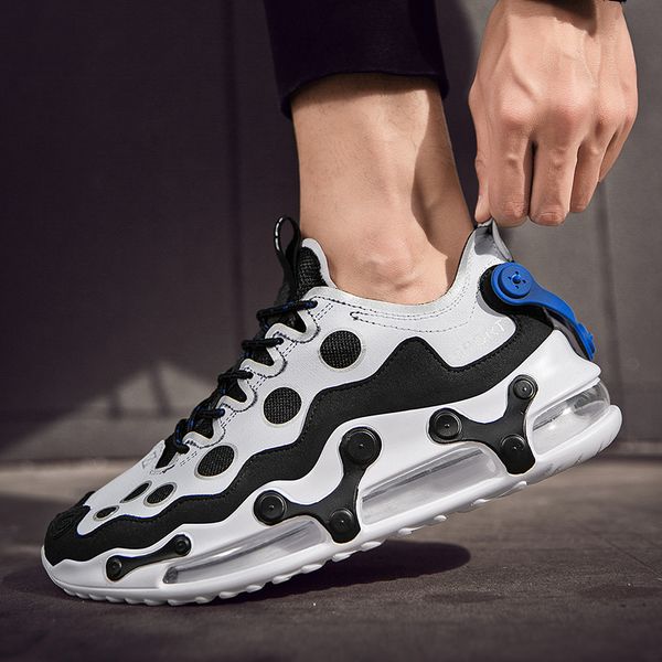 

newmenshoesaircushionsneakersbreathableoutdoorwalkingsportshoesformalelace-upcasualshoesbubblemenfootwear, Black