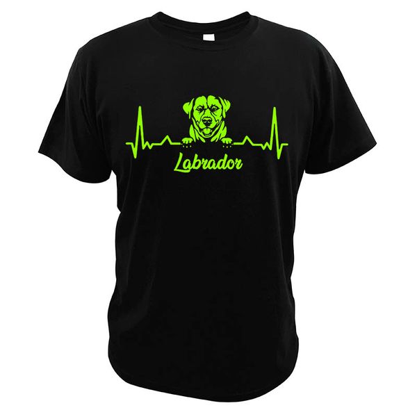 

labrador t shirt in the shape of a heart dogs lover cute animal eu size electrocardiogram heartbeat t-shirt