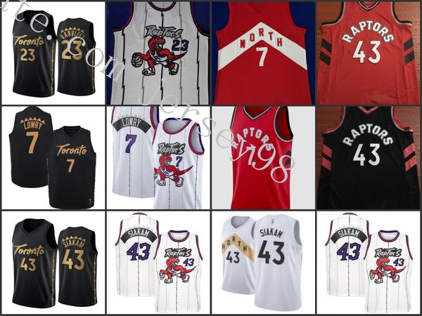 

toronto raptors men 7 kyle lowry 23 fred vanvleet 43 pascal siakam green nba men white jerseys, Black