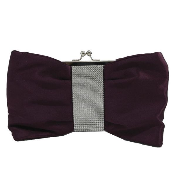 

2020 stain with diamond bowknot evening clutch bag wedding bag
