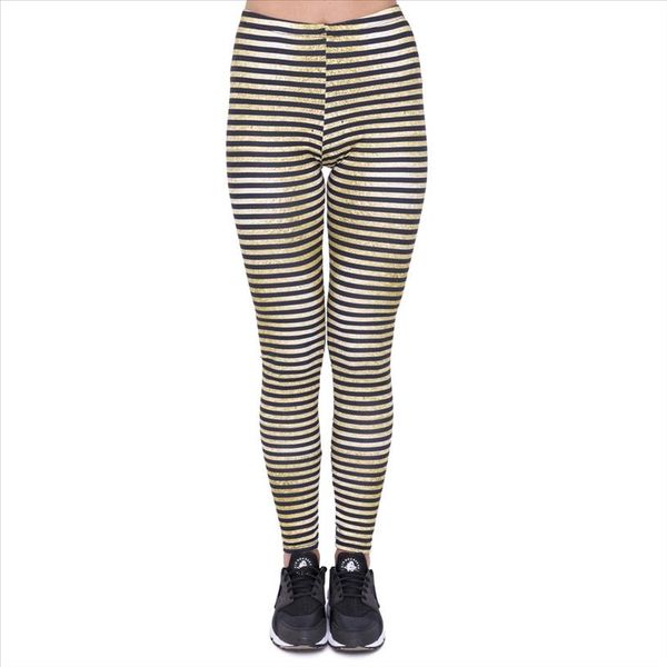 

linear style women legging gold faraon printing leggings new arrival high waist woman pants drop shipping, Black
