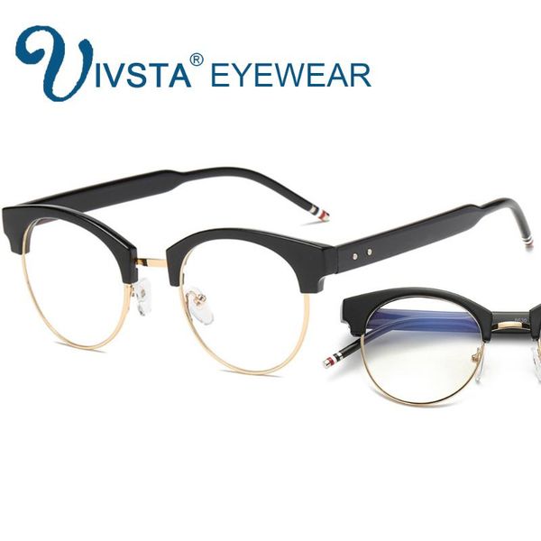 

ivsta anti blue rays computer glasses men gaming glasses work optical frame prescription thom tb brand deisgner myopia 8630, Black