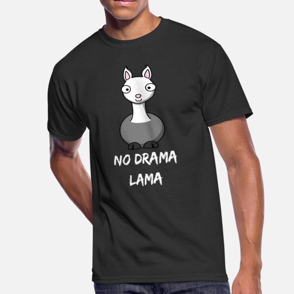 

no drama lama funny qoute lama joke t shirt men design tee shirt plus size 3xl letter anti-wrinkle comical spring normal shirt