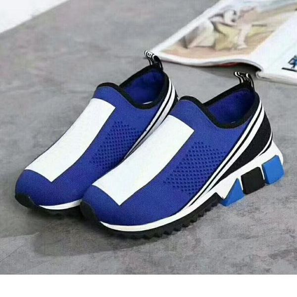 

2020 latest classic men or women mixed colors casual man runner trainers knitted stretch training shoes sneakers flat size 35-45, Black