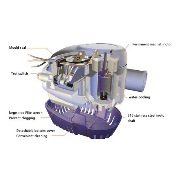 

fishing yacht fully automatic submersible boat bilge pump with float switch