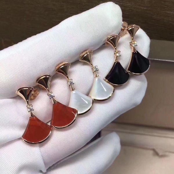 

2020 luxury designer jewelry women earrings 3 colors jellery shiny rhinestones designer earings pair designer earrings real picture, Golden