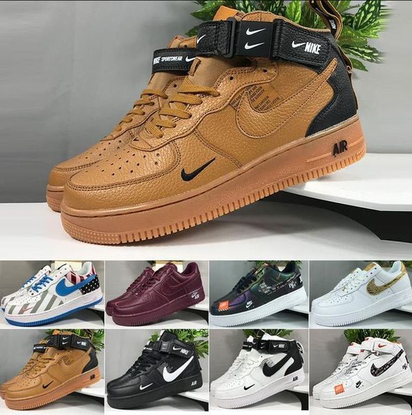 

forces 1 utility men women casual shoes af air 1s fly dunk one high low platform skateboarding running trainers sneakers