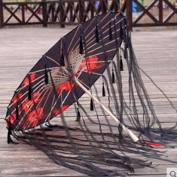 

лепесток umberla зонт comic шелк фото дождь кисточка зонт guard parapluie hanfu китай косплей япония зонтик lbevu homes2011