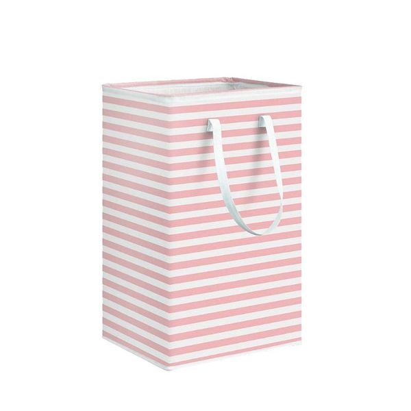 

contracted style stripe laundry basket for storage barrel dirty clothes sundries household organizers storage basket folding bag