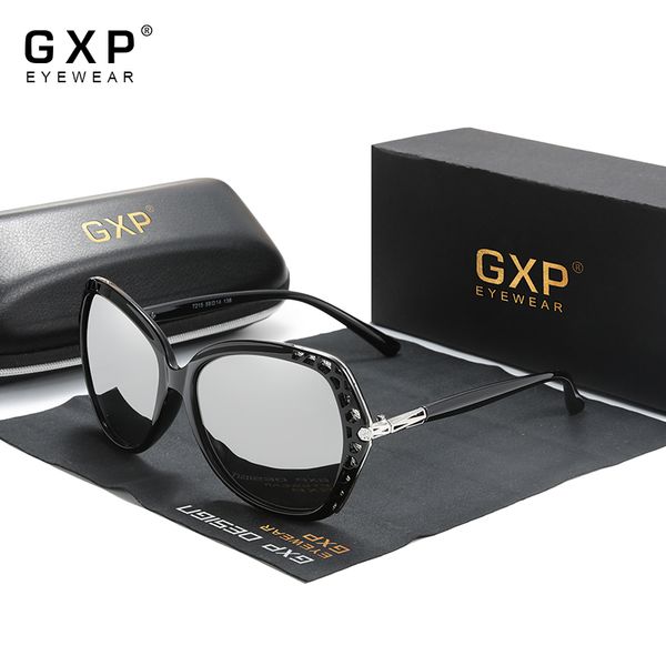 

gxp elegant young women's glasses polarized sunglasses gradient lens mirror eyewear butterfly style 7215, White;black