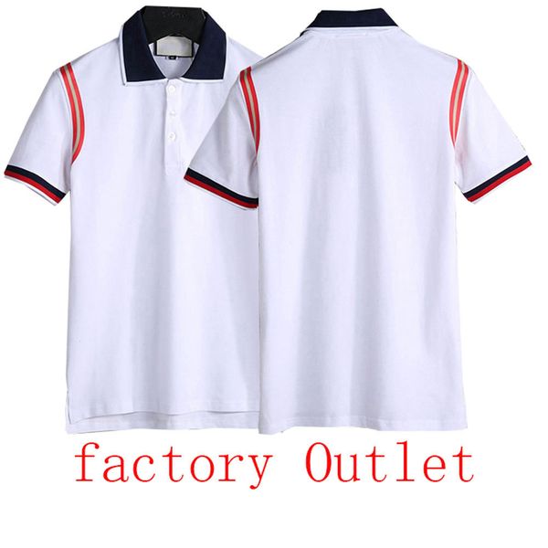 

embroidery brand luxury cotton shirt summer shirt hip bee v-neck hop classic men's men's polo polo hsopk, Black