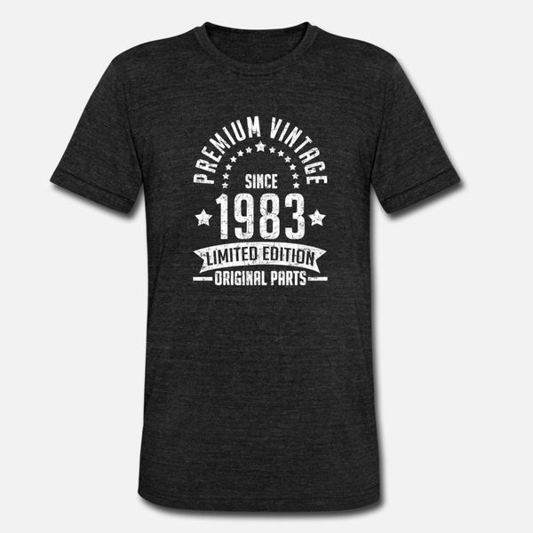 

1983 1 t shirt men create 100% cotton plus size 3xl basic solid gift building summer style letters shirt, White;black