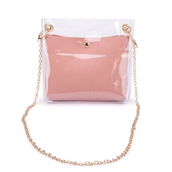

women girls small handbag transparent shoulder bag crossbody summer beach flap