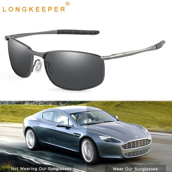 

longkeeper men polarized sunglasses vintage metal male black sun glasses driving shades eyeware uv400 lunette de soleil homme, White;black