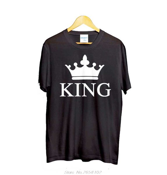 

summer o-neck t-shirt king queen t shirt matching crown gift valentines love couple swag crazy tee shirts