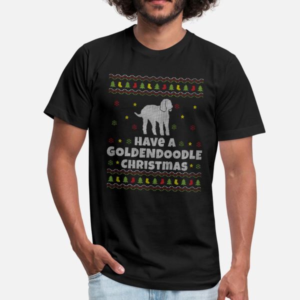 

ugly christmas goldendoodle dog t shirt men designer cotton s-xxxl family interesting new style spring natural shirt