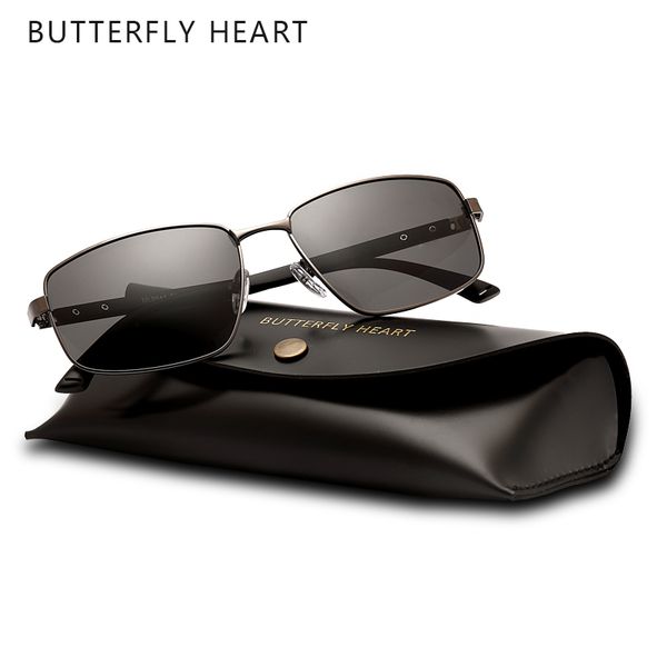 

butterfly heart vintage retro brand designer men polarized sunglasses square classic men shades sun glasses uv400, White;black