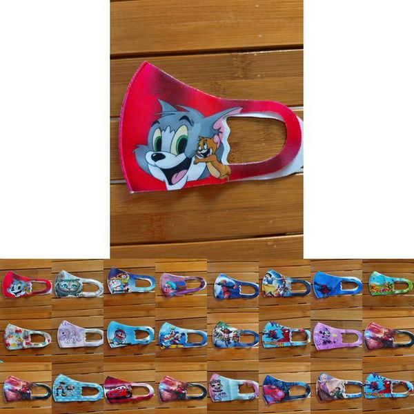 

tapaboca dhl fashion mouth face mask 10pcs celebrated kids face mask character cartoon facecover face mouth nose protection kobaq, Black