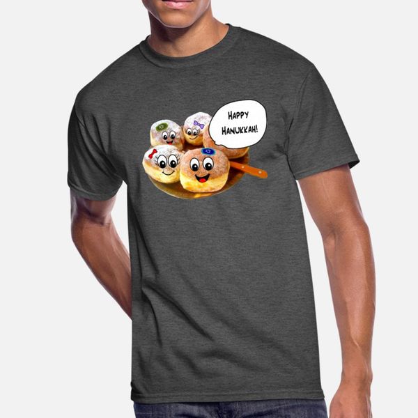 

happy hannukah cute donuts t shirt men custom tee shirt s-xxxl natural interesting authentic spring autumn outfit shirt