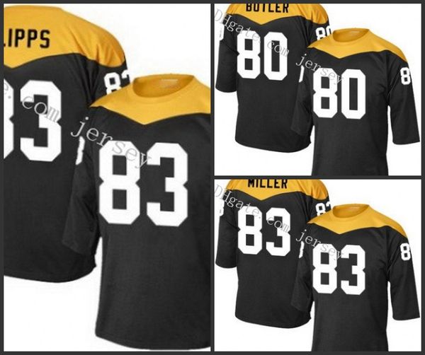 

pittsburgh steelers white 83 louis lipps 80 jack butler road nfl men women youth jersey, Black;red