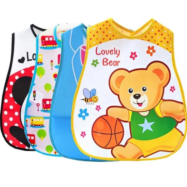 

1pc/lot baby & kids cute cartoon eva bibs waterproof bandana silicone baby bibs boys girls infants feeding care burp clothes, Slivery;white