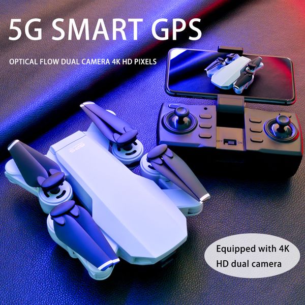 

2020 s103pro mini drone gps 5g wifi fpv 4k hd wide angle dual camera optical flow foldable altitude hold quadcopter rc drone