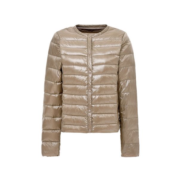 

2019 new ultra-light women down jacket winter round neck protable jackets down coat