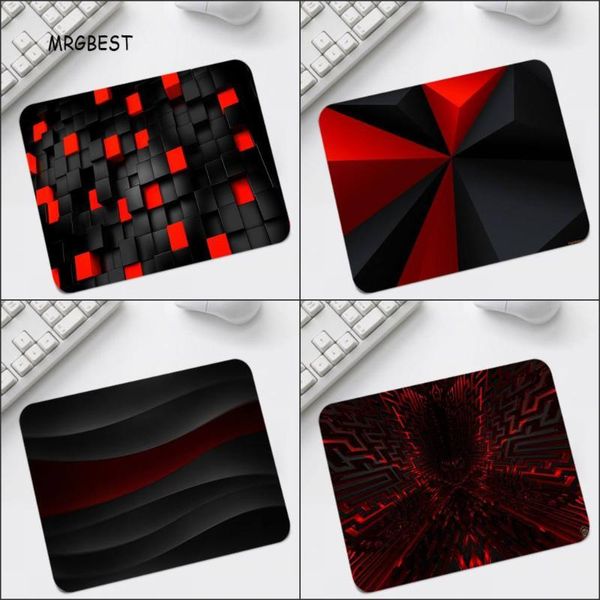 

mrgblack and red mouse-pads non-slip desk professional mice pads for office table mat s size 22x18/25x20/25x29cm no locking