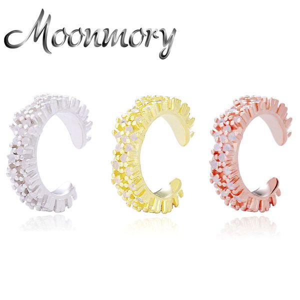 

other moonmory 925 sterling silver opal clip earring without piercing for women accessories trendy luxury c shape ear cuff jewelry, Golden;silver