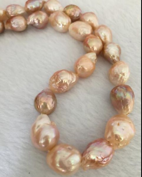 

gorgeous elegant 13-16mm baroque south sea multicolor pearl necklace 18inch 36, Silver