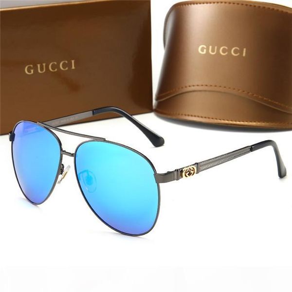 

glass lens polit luxury sunglasses uv400 sunglasses for men designer sunglasses vintage metal sport sun glasses with box, White;black