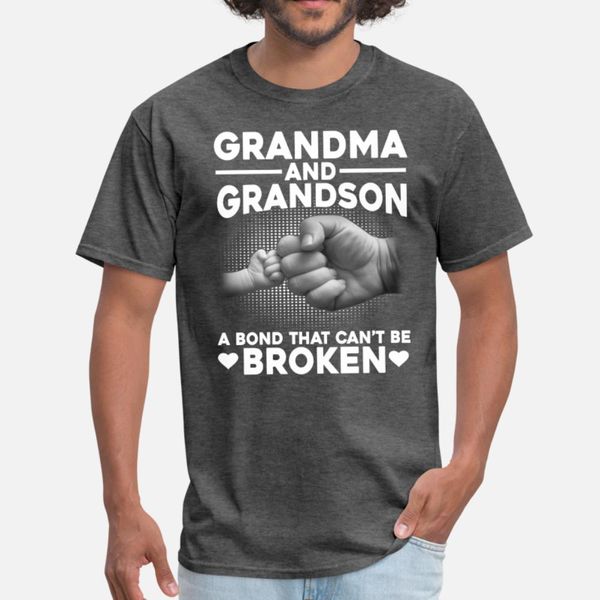

grandma and grandson a bond that can't be broken t shirt men personalized cotton s-xxxl vintage loose funny spring trend shirt