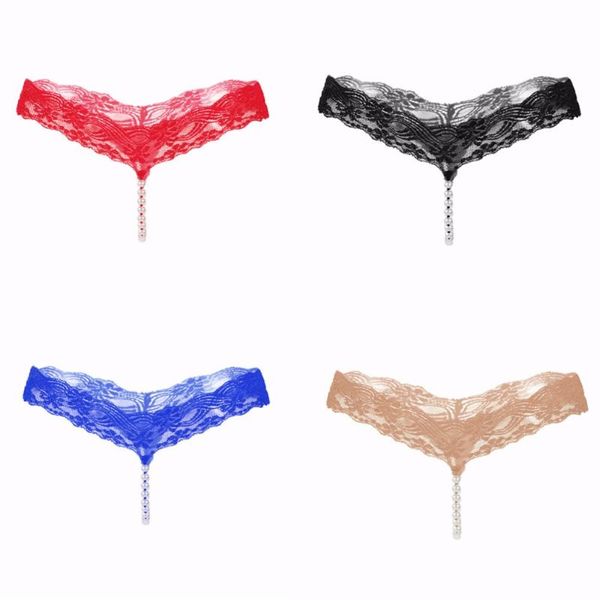 

women see through g string pearl massage thong transparent panties temptation underwear lace tanga, Black;pink