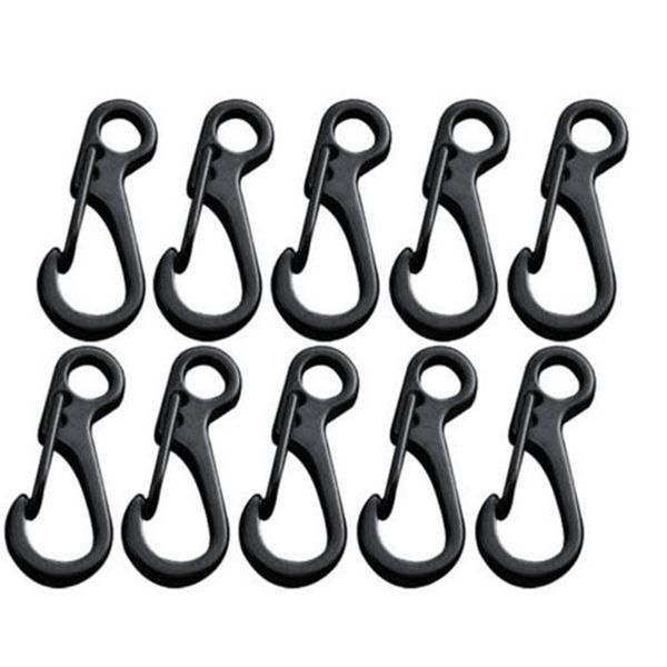 

10 pcs parachute backpack mini tactical keychain spring clasps hang buckle
