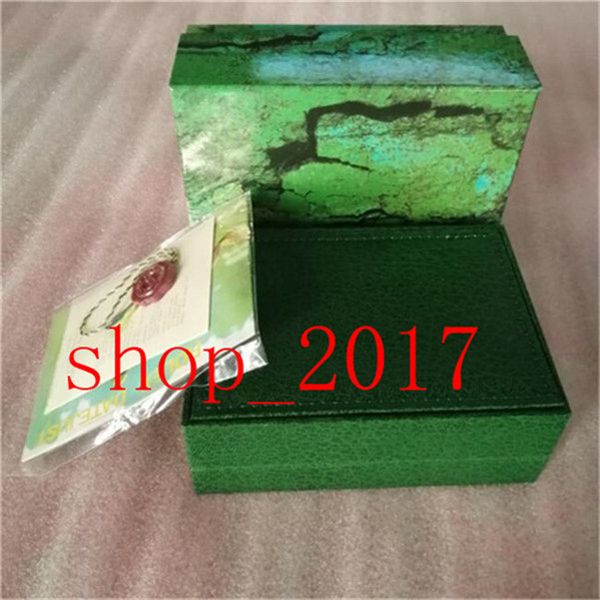 

xx новый роскошный темно-зеленый часы box подарков чехол для rolex часы буклет карты метки и документы на английском языке швейцарские часы, Black;blue