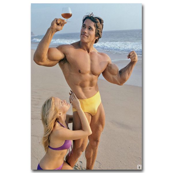 

nicoleshenting arnold schwarzenegger bodybuilding silk poster 12x18 24x36inch fitness wall picture home living room decor 022