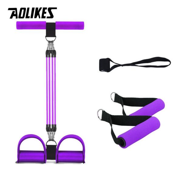 

aolikes фитнес 4 tube resistance bands педаль тренажер sit-вверх тросовые expander резинок тонких тренировок фитнес оборудование