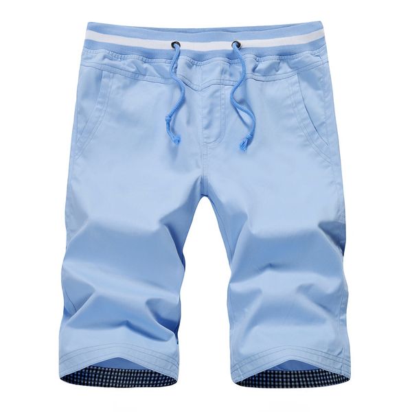 

fashion brand men shorts 2020 summer men's bermuda solid color shorts male drawstring pocket male short bottom, White;black