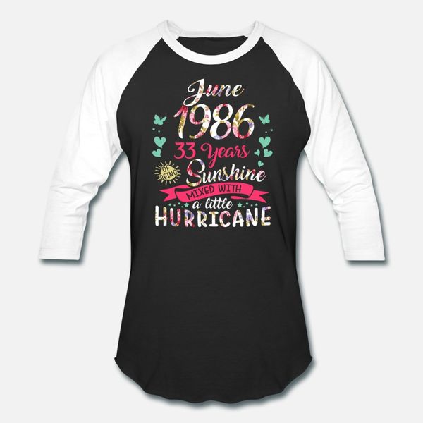 

июнь 1986 33 years of being саншайн mix hurricane тенниска мужчин индивидуальные 100% хлопок s-xxxl фотографии смешной летний стиль фотограф, White;black