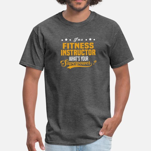 

fitness instructor t shirt men designs cotton s-xxxl slim fit comfortable spring letters shirt