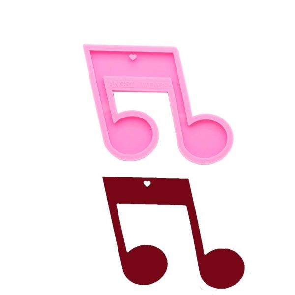 

shiny keychains note shape silicone molds diy musical jewelry keychain mould epoxy resin mold custom 0174