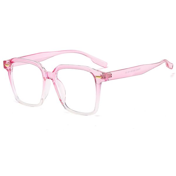 

2020 luxury new tr90 men's flat mirror classic rice nail square glasses frame anti-blue light simple flat mirror ing, White;black