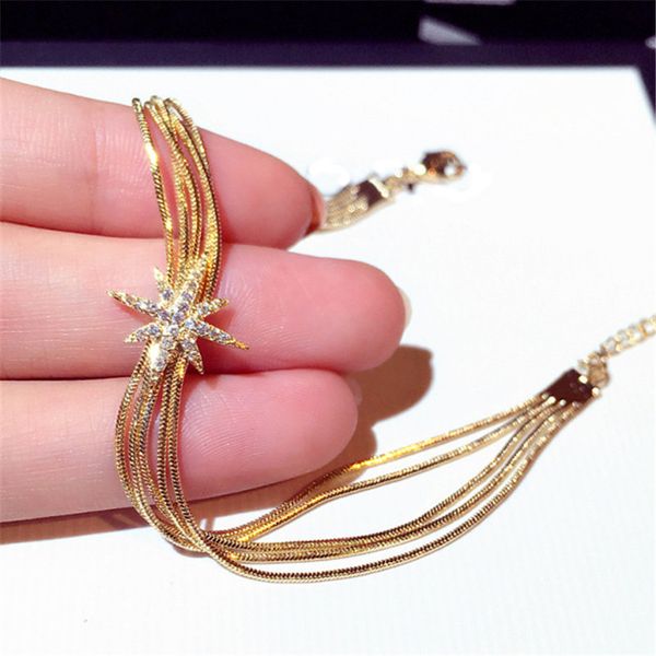 

new fashion korean charm bracelets fashion jewelry gold color and silver color rhinestone bracelets for women, Golden;silver
