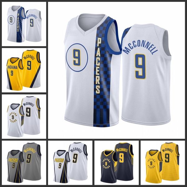 

indiana pacers t.j. mcconnell men city basketball jersey, Black