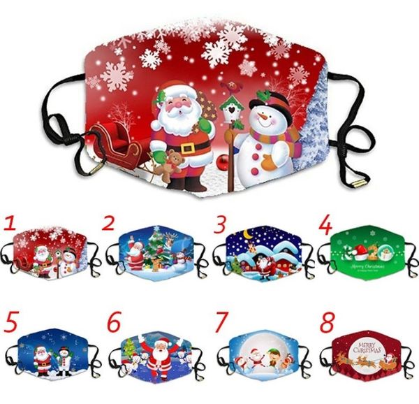 

christmas decoration christmas tree snowman elk santa claus printing cartoon mask christmas masks new year xmas decor new 20 styles