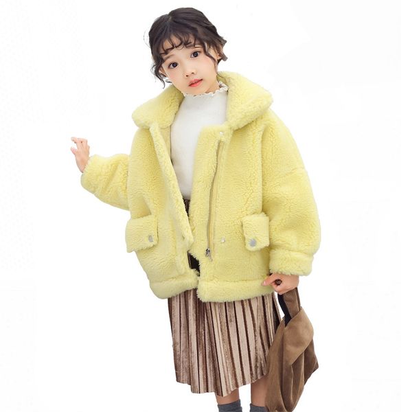 

2020 дети девушка шерстяного пальто зимы нового способ шерстяное пальто для девочек подростков осени куртки теплых верхней одежды дети ветро, Blue;gray