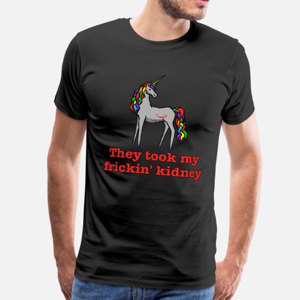 

charlie unicorn they took my frickin kidney t shirt men character tee shirt size s-3xl pictures fitness casual summer style family shirt