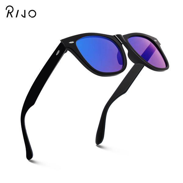 

rijo retro personality fashion men's sunglasses brand designer multicolor lens glasses round style outdoor, White;black