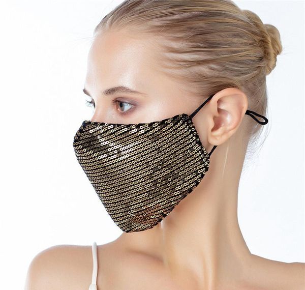 

mouth washable protective bling insert fashion can bling sequins face dustproof mask masks reusable stock mask women in filter pm2.5 rqvsd